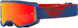 Fly Racing Fly Racing 37-51718 Youth Zone Goggle Red/Navy W/ Red Mirror/Amber Lens