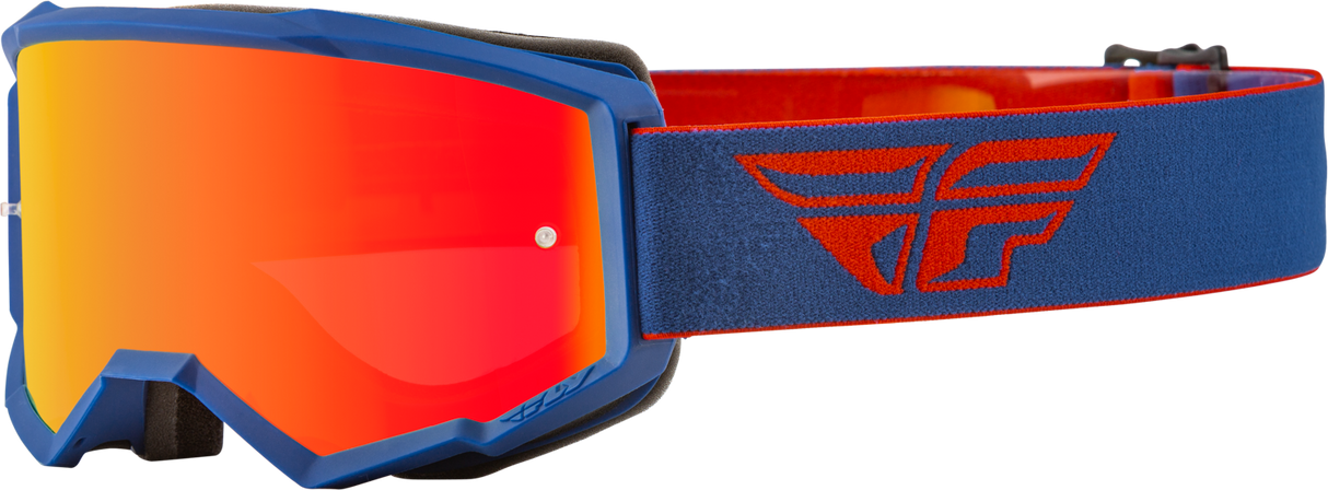 Fly Racing Fly Racing 37-51718 Youth Zone Goggle Red/Navy W/ Red Mirror/Amber Lens
