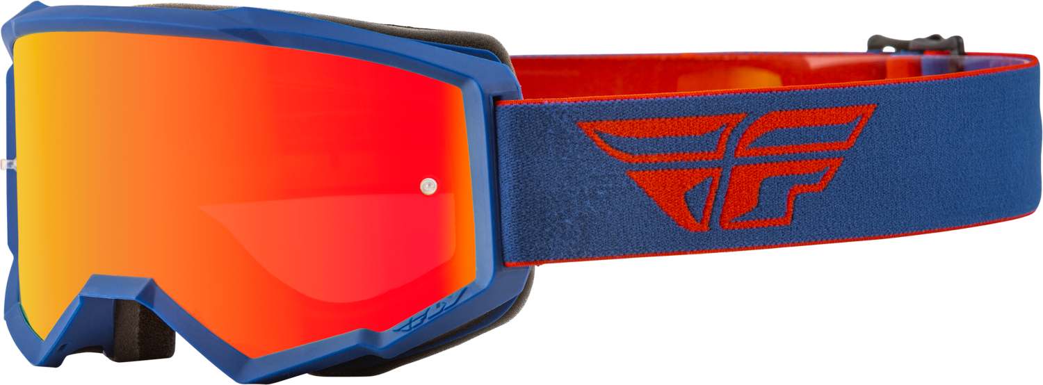 Fly Racing Fly Racing 37-51718 Youth Zone Goggle Red/Navy W/ Red Mirror/Amber Lens