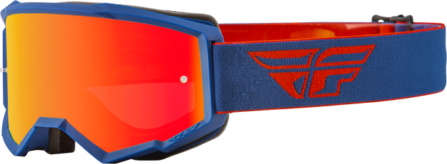 Fly Racing Fly Racing 37-51718 Youth Zone Goggle Red/Navy W/ Red Mirror/Amber Lens