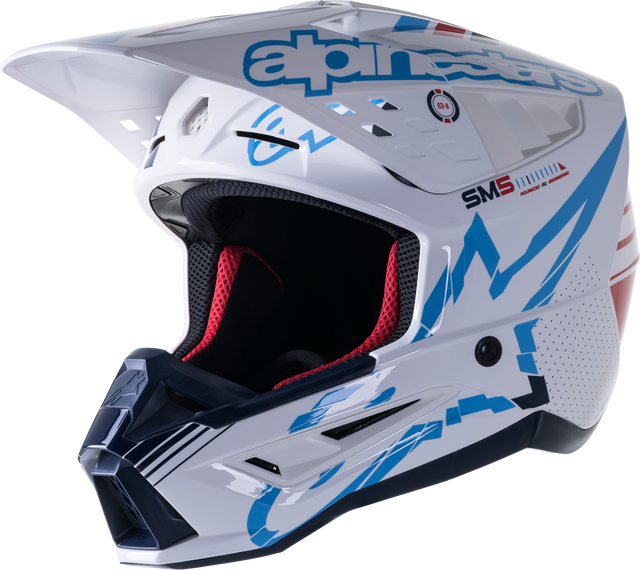 ALPINESTARS S M5 Action Helmet White/Cyan/Blue Xs