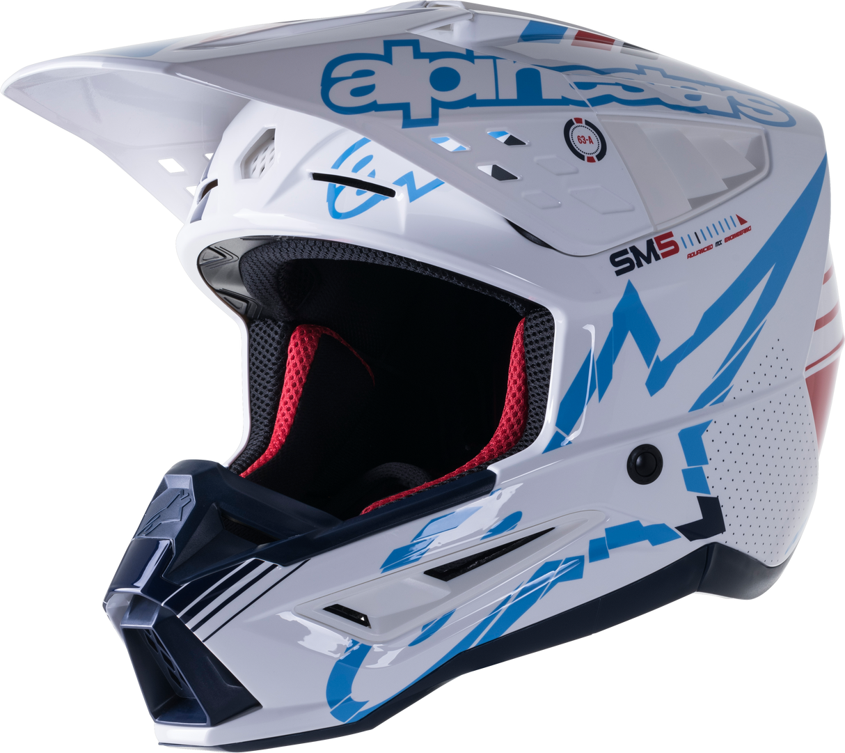 ALPINESTARS S M5 Action Helmet White/Cyan/Blue Sm