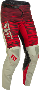 Fly Racing Fly Racing 375-53228 Kinetic Wave Pants Light Grey/Red Sz 28