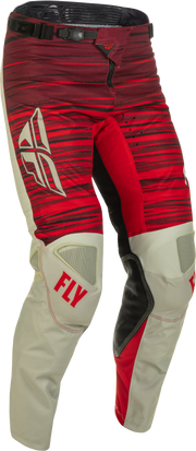 Fly Racing Fly Racing 375-53238 Kinetic Wave Pants Light Grey/Red Sz 38