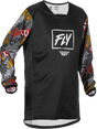 Fly Racing Fly Racing 375-425YM Youth Kinetic Rebel Jersey Black/Grey Ym
