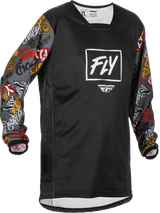 Fly Racing Fly Racing 375-425YS Youth Kinetic Rebel Jersey Black/Grey Ys