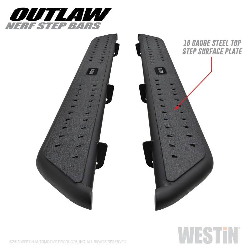 Westin 15-19 Chevrolet/GMC Colorado/Canyon Crew Cab Outlaw Nerf Step Bars 