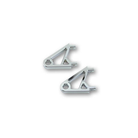 HIGHSIDER Cnc Headlight Bracket Extra Short Pair Chrome for Powersports