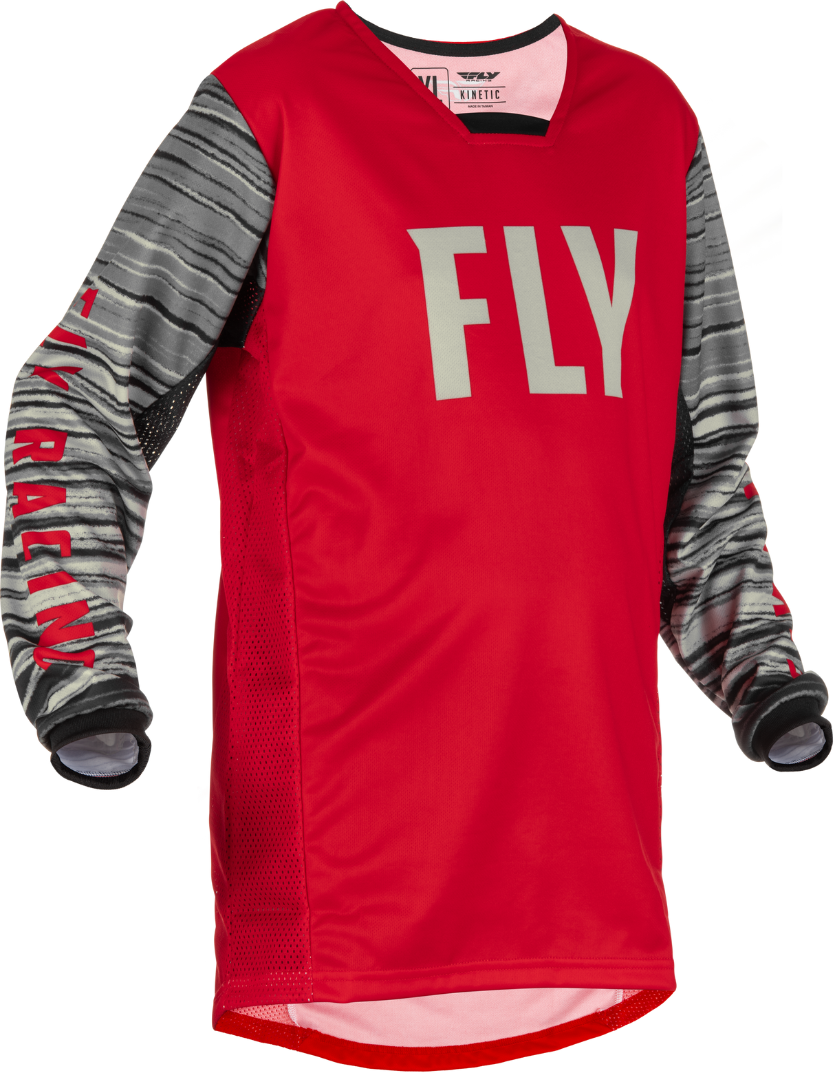 Fly Racing Fly Racing 375-527YX Youth Kinetic Wave Jersey Red/Grey Yx