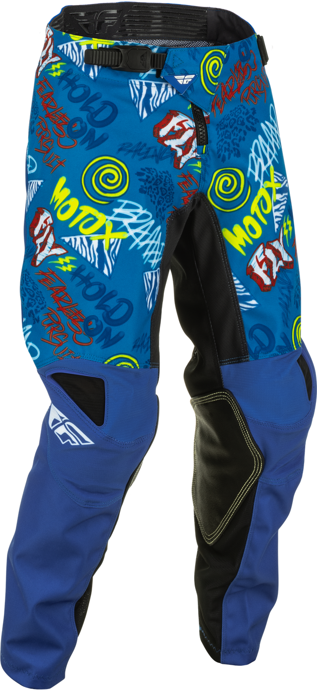 Fly Racing Fly Racing 375-43718 Youth Kinetic Rebel Pants Blue/Light Blue Sz 18