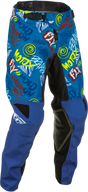 Fly Racing Fly Racing 375-43718 Youth Kinetic Rebel Pants Blue/Light Blue Sz 18