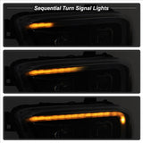 xTune 16-18 Toyota Tacoma SR/SR5 DRL Proj Headlights w/Turn Signal - Blk (PRO-JH-TTA16-SR-BK) 