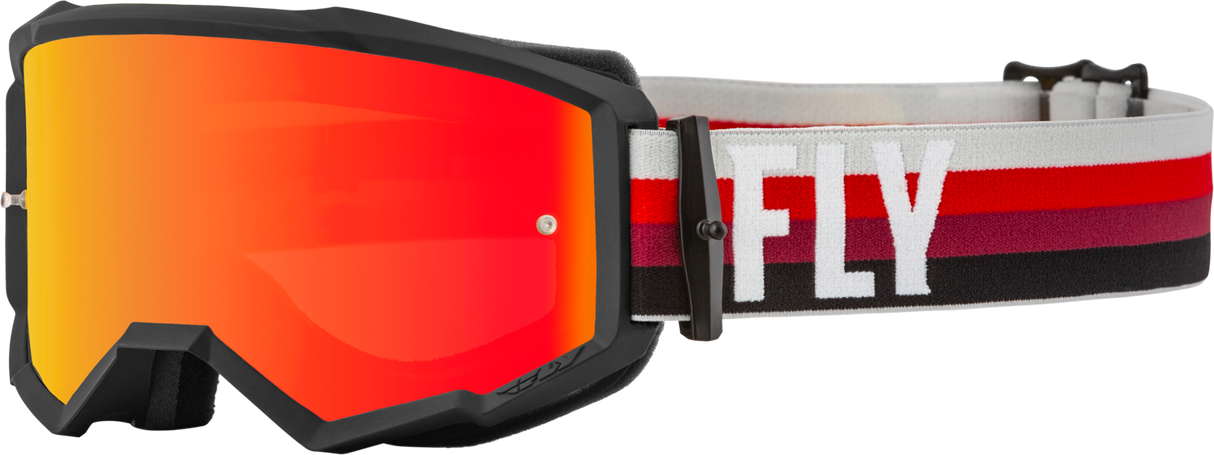 Fly Racing Fly Racing 37-51493 Zone Goggle Black/Red W/ Red Mirror/Amber Lens