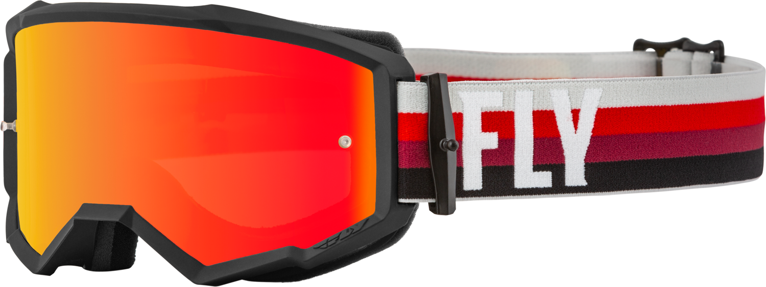 Fly Racing Fly Racing 37-51493 Zone Goggle Black/Red W/ Red Mirror/Amber Lens