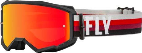 Fly Racing Fly Racing 37-51493 Zone Goggle Black/Red W/ Red Mirror/Amber Lens