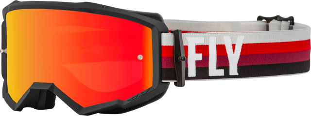 Fly Racing Fly Racing 37-51493 Zone Goggle Black/Red W/ Red Mirror/Amber Lens