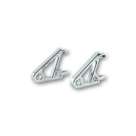 Cnc Headlight Bracket Extra Short Pair Chrome 
