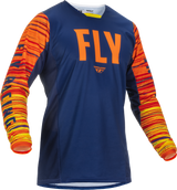 Fly Racing Fly Racing 375-521L Kinetic Wave Jersey Navy/Orange Lg