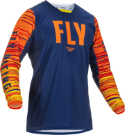 Fly Racing Fly Racing 375-521L Kinetic Wave Jersey Navy/Orange Lg