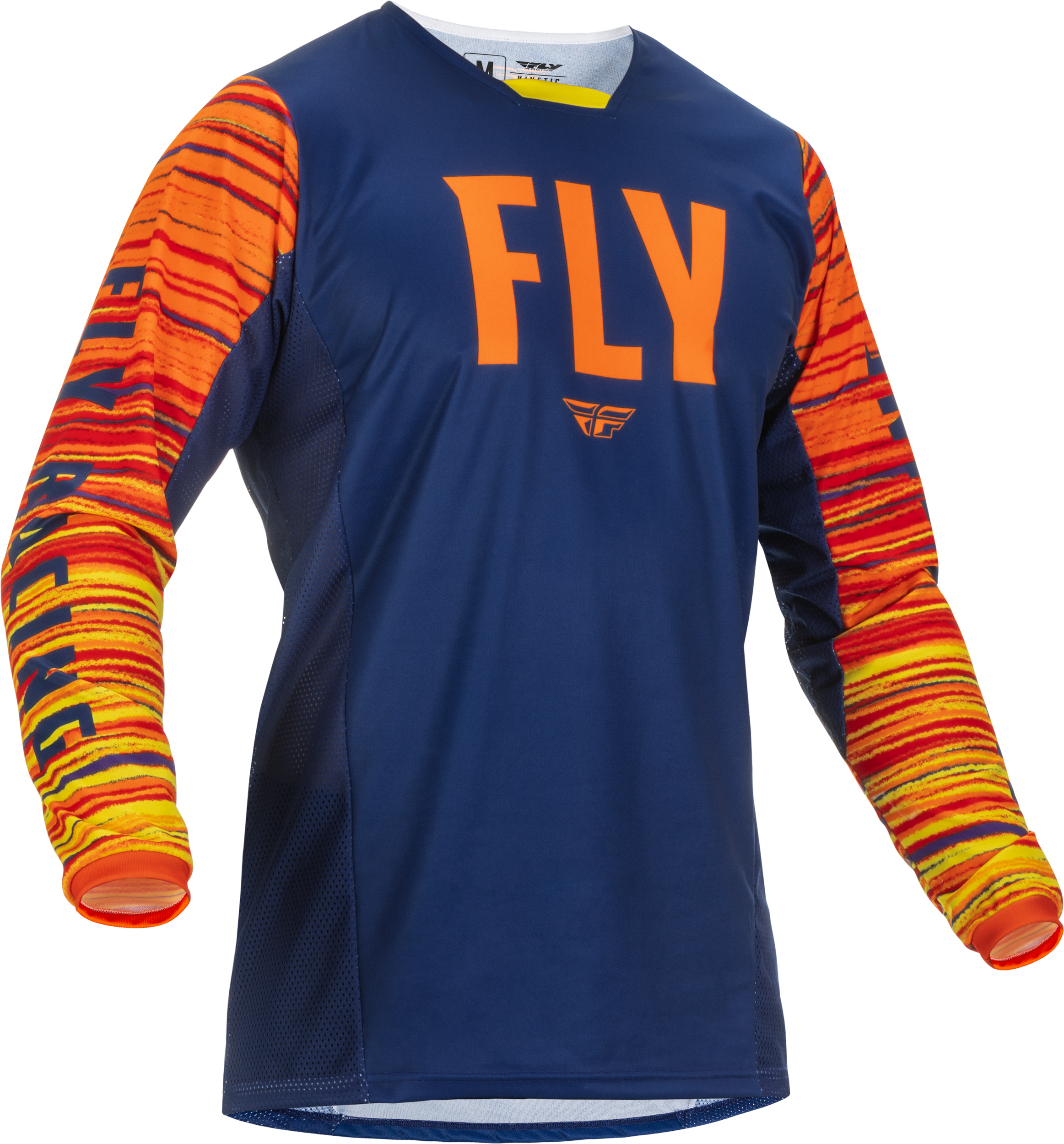 Fly Racing Fly Racing 375-521L Kinetic Wave Jersey Navy/Orange Lg