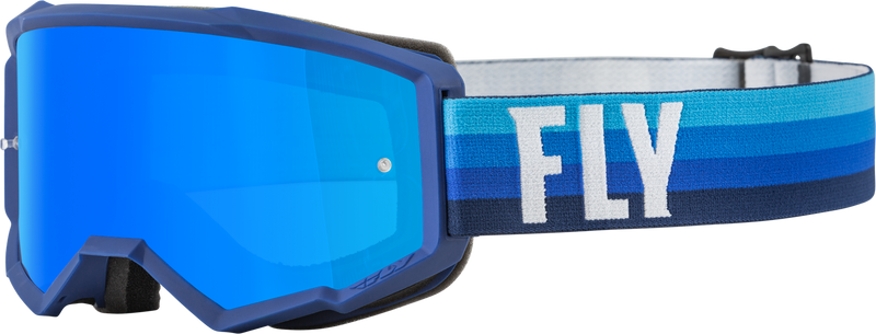 Fly Racing Fly Racing 37-51710 Youth Zone Goggle Black/Blue W/ Sky Blue Mirror/Smoke Lens