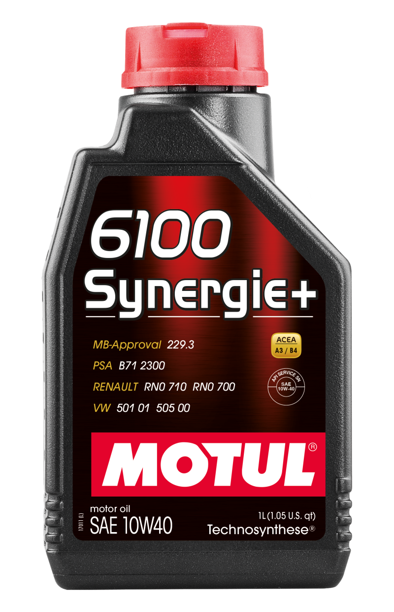 Motul 1L Technosynthese Engine Oil 6100 SYNERGIE+ 10W40 - 1L - Case of 12