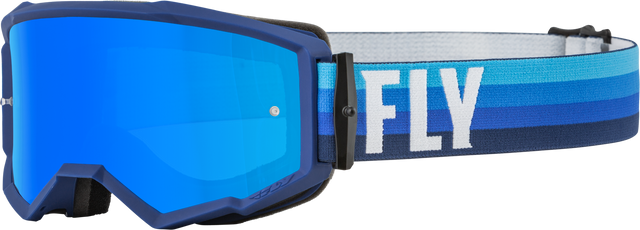 Fly Racing Fly Racing 37-51491 Zone Goggle Black/Blue W/ Sky Blue Mirror/Smoke Lens