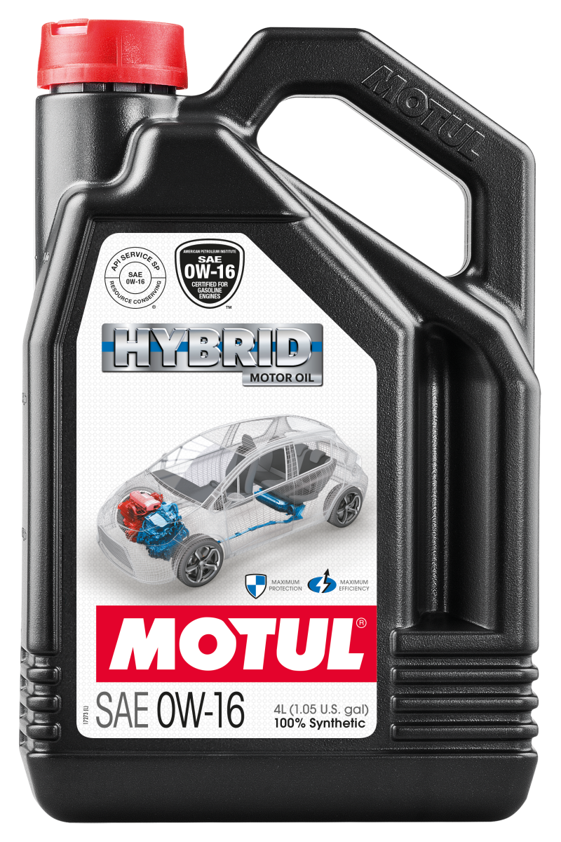 Motul 4L OEM Synthetic Engine Oil Hybrid 0W16 API SN - Case of 4