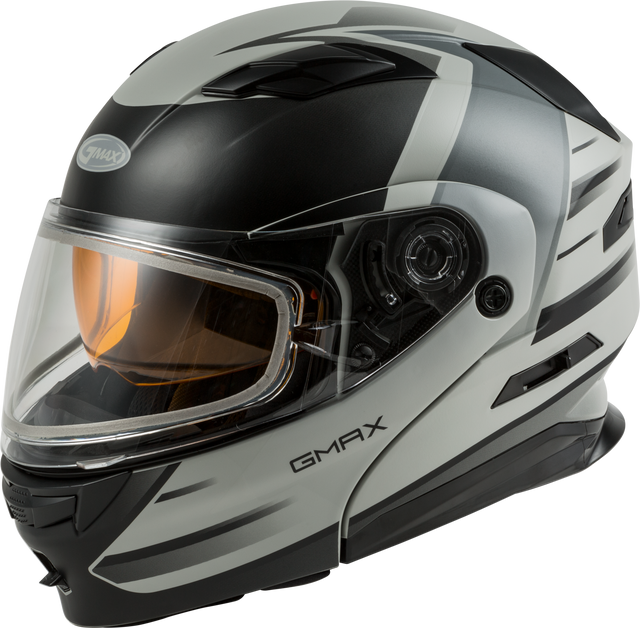 GMAX Md 01s Modular Snow Helmet Descendant Matte Gry/Silver 3x