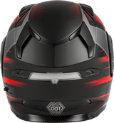 Md 01s Modular Snow Helmet Descendant Matte Black/Red 3x