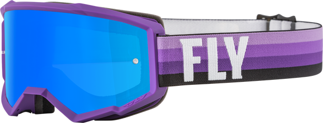 Fly Racing Fly Racing 37-51717 Youth Zone Goggle Purple/Black W/ Sky Blue Mirror/Smoke Lens