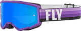 Fly Racing Fly Racing 37-51717 Youth Zone Goggle Purple/Black W/ Sky Blue Mirror/Smoke Lens