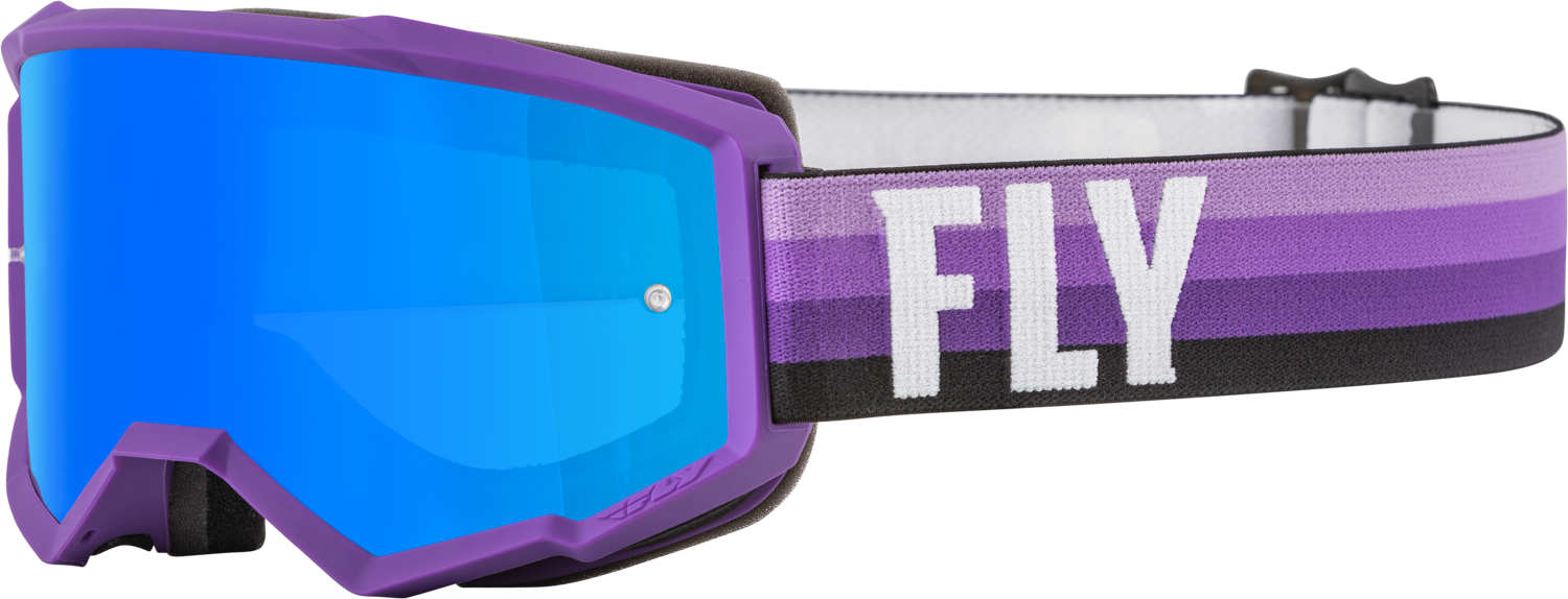 Fly Racing Fly Racing 37-51717 Youth Zone Goggle Purple/Black W/ Sky Blue Mirror/Smoke Lens