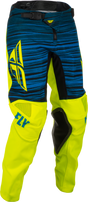 Fly Racing Fly Racing 375-53524 Youth Kinetic Wave Pants Hi-Vis/Blue Sz 24