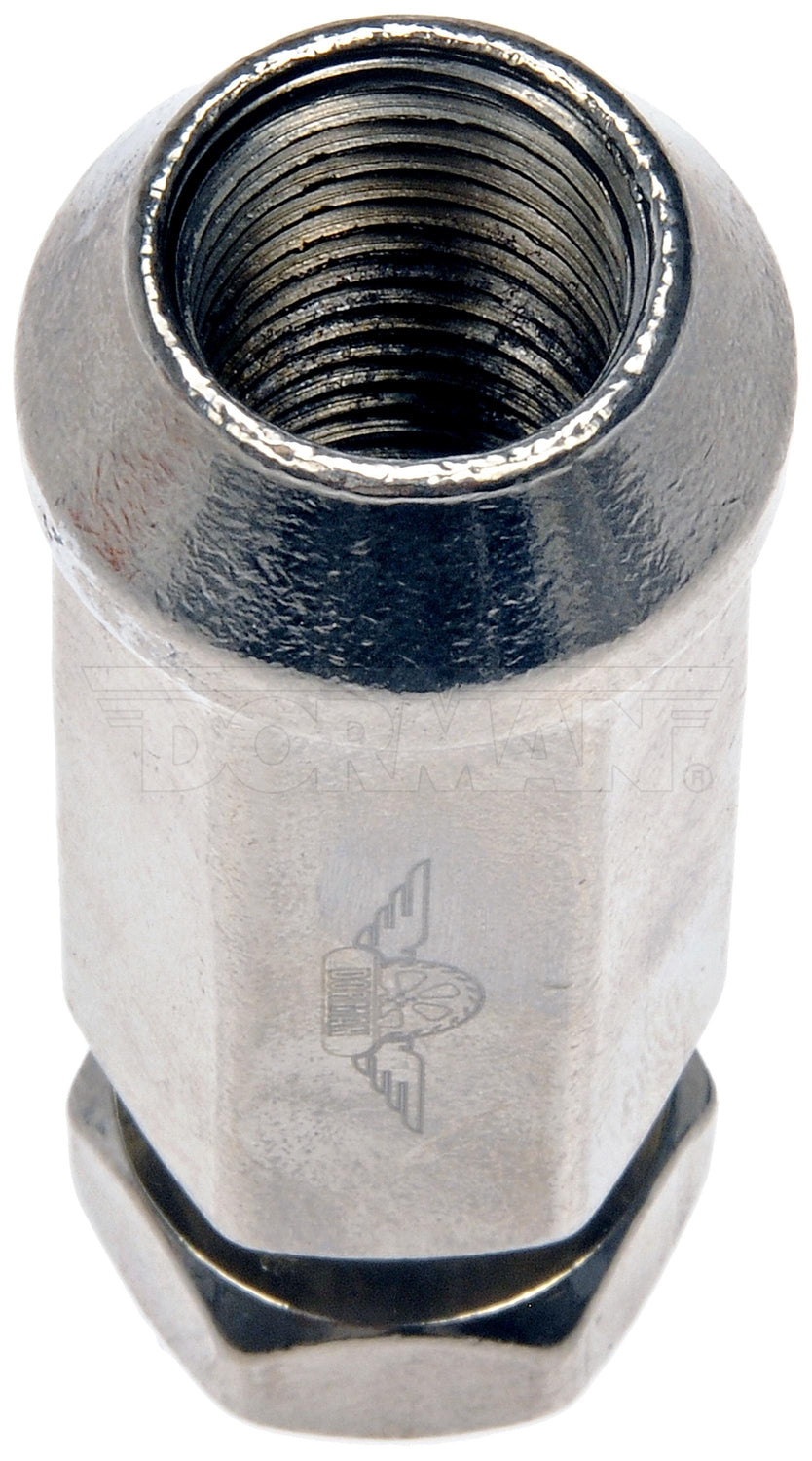 Lug Nut OE Replacement; M14-1.50 Thread Size; 2.34 Inch Overall Length; Hyper Silver Finish; Pack Of 4