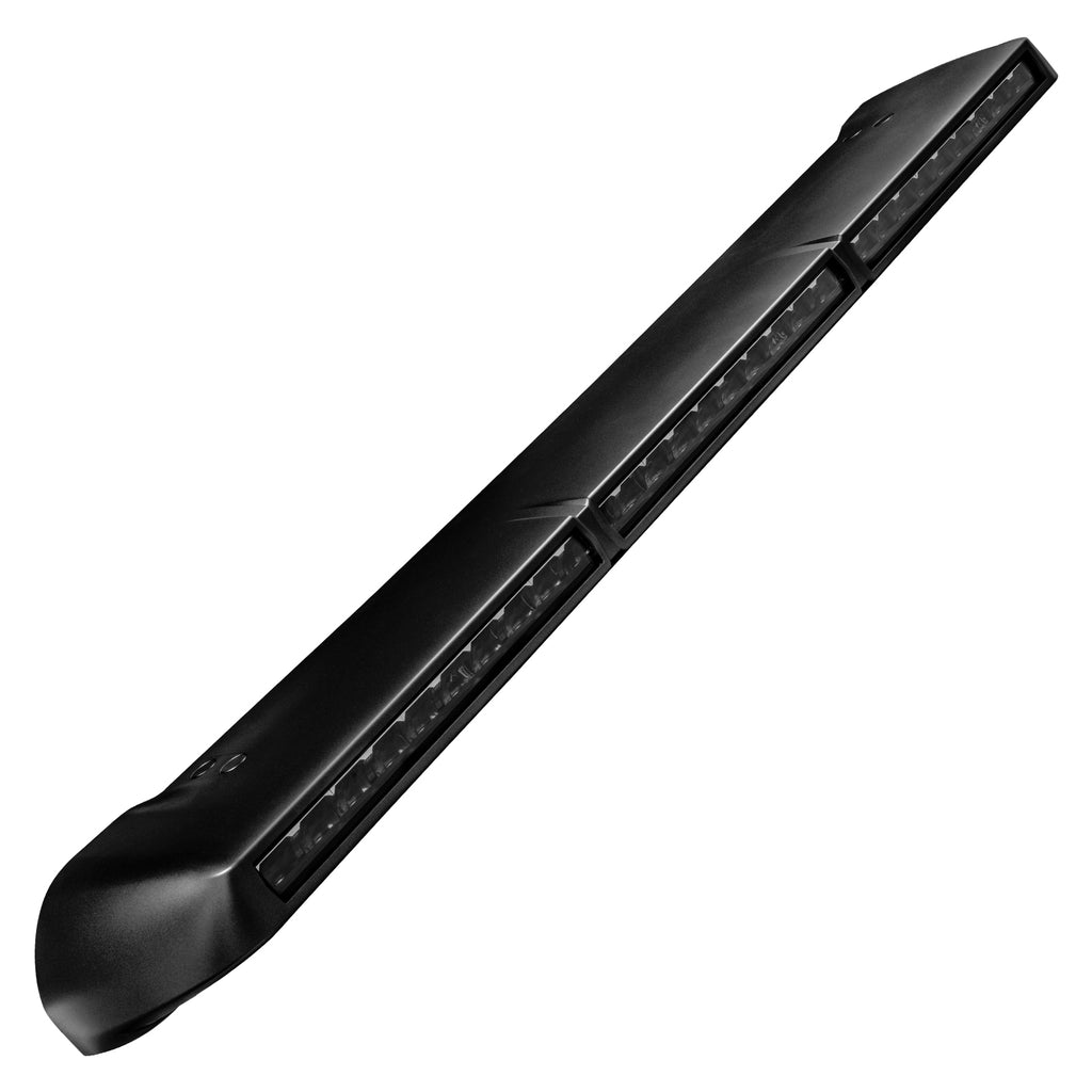 Light Bar LED Bulbs; Direct Fit; 240 Watts Power; 14 Amps At 12 Volt; 40 Degree Driving Beam; 18000 Raw Lumens; Clear Polycarbonate Lens; Black Aluminum Housing; Integrated Windshield Roof Mount; With Stainless Steel Anti-Fog Breather Valves; Requires Lig