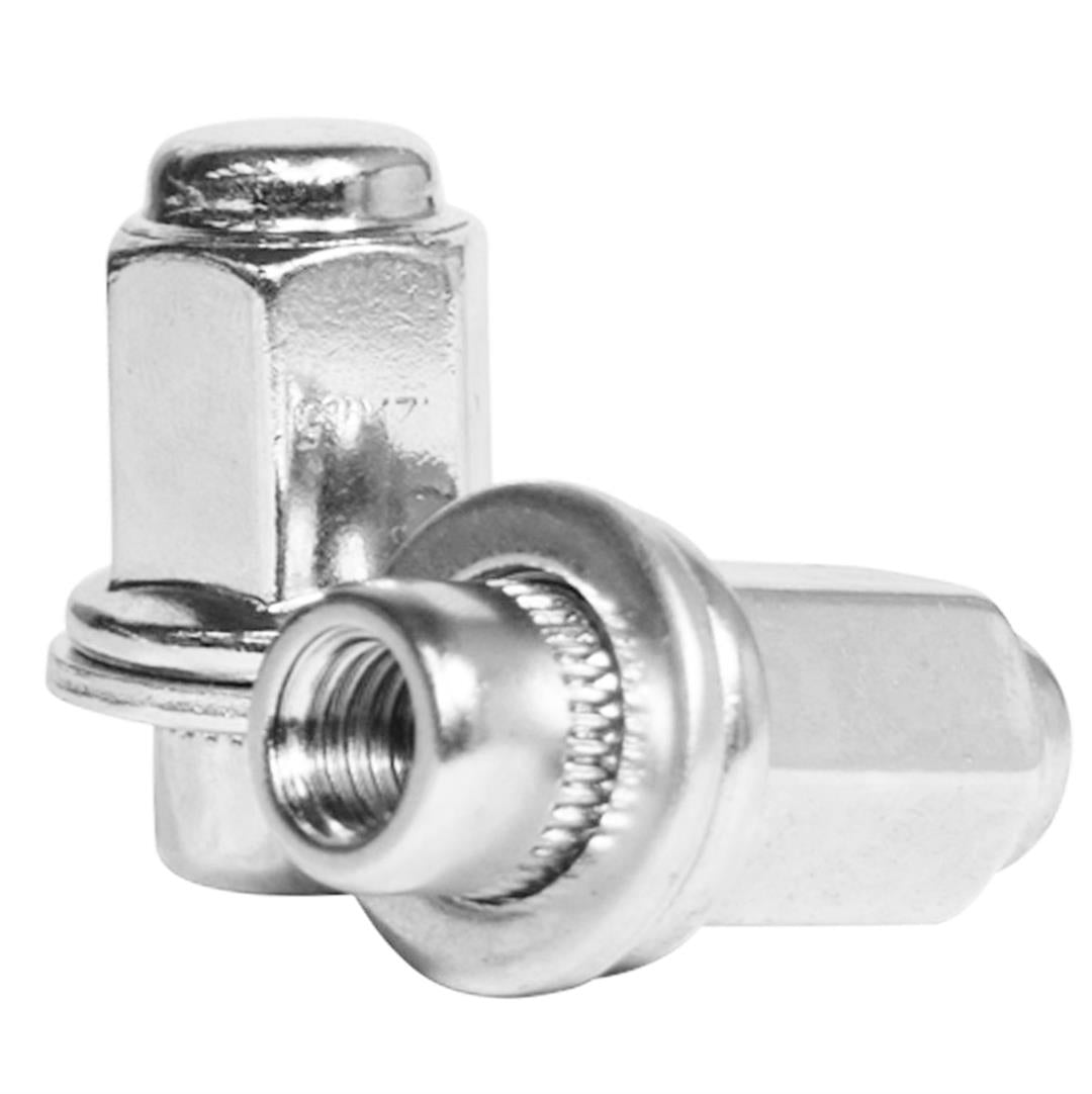 Lug Nut 12 Millimeter X 1.5 Thread Size; Mag Shank; Standard Shank; 1.83 Inch Overall Length; 13/16 Inch Hex Size; Chrome Plated; Steel; Single; With Washer