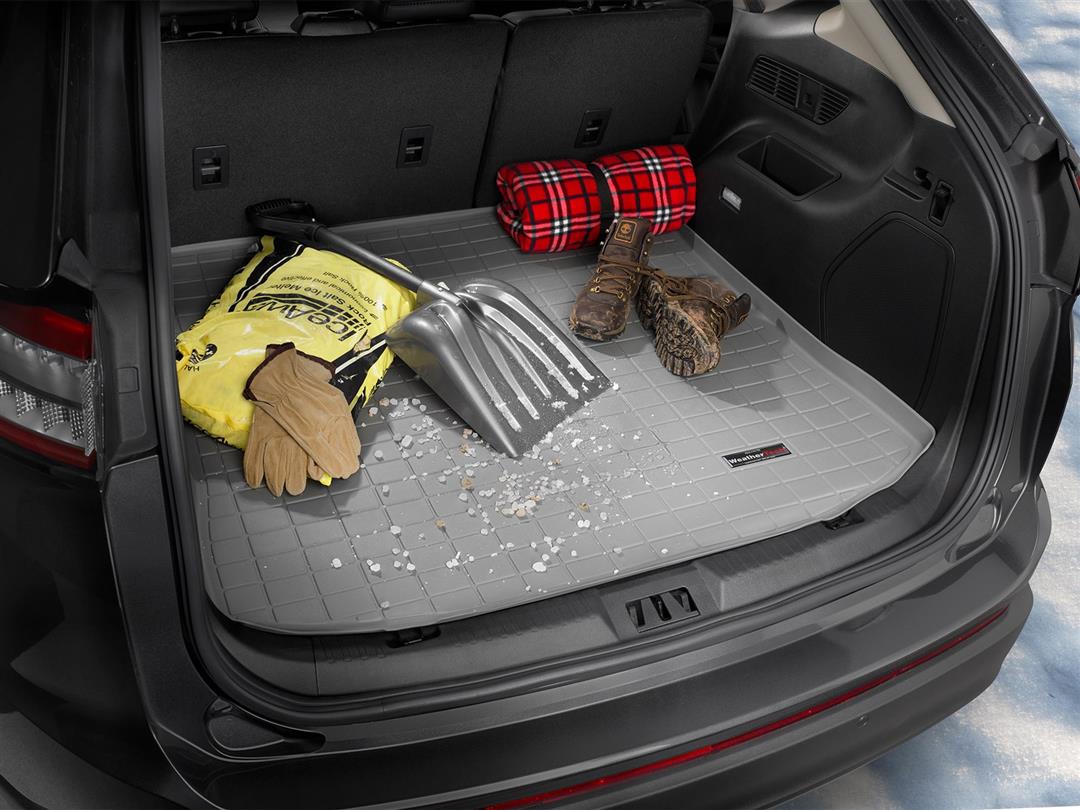 Cargo Area Liner Direct Fit; Raised Edges; Gray; Thermoplastic Elastomer (TPE) Injection Molded Material; Non-Skid