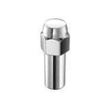 Lug Nut 12 Millimeter X 1.5 Thread Size; 2.27 Inch Extra Long Mag Shank With 1-1/4 Inch Round Center Hole Washer; Duplex Lug; 2.27 Inch Overall Length; 13/16 Inch Wrench Size; Chrome Plated; Steel; Set Of 4