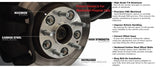 Wheel Adapter 8 x 165.1 Millimeter/ 8 x 6.50 Inch Axle Bolt Circle; 8 x 180 Millimeter/ 8 x 7.08 Inch Wheel Bolt Circle; Hub Centric; 14 Millimeter x 1.5 Thread Size Studs; 117.00 Inside Diameter Hub Size/ 124.10 Outside Diameter Hub Size; 2 Inch Thick; B