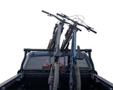 Bike Rack Bed Mount; Holds 2 Bikes Vertically; Cradle System With Straps; Non-Foldable; Texture Black Powder Coated; Aluminum; Additional Bike Rack Cradles Are Sold Separately To Carry Up To 4 Bikes