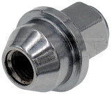 Lug Nut OE Replacement; M12-1.50 Thread Size; 38.5 Millimeter Overall Length; 19 Millimeter Hex Size; 60 Degree Conical Seat; Right Hand Thread; Chrome; Steel; Single