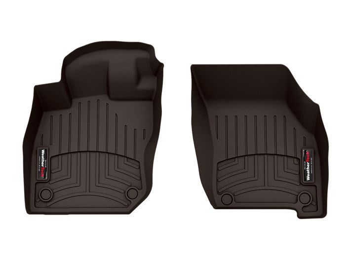 Floor Liner Molded Fit; With Channels And Reservoir To Direct And Hold Fluids With Applied WeatherTech Logo; Cocoa; Thermoplastic Polyolefin (TPO) Vacuum Formed Material; 2 Piece