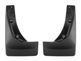 Mud Flap Direct-Fit; Set of 2; Contoured; Without Logo; Black; Thermoplastic; QuickTurn * Fastening System