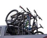 Bike Rack Bed Mount; Holds 2 Bikes Vertically; Cradle System With Straps; Non-Foldable; Texture Black Powder Coated; Aluminum; Additional Bike Rack Cradles Are Sold Separately To Carry Up To 4 Bikes