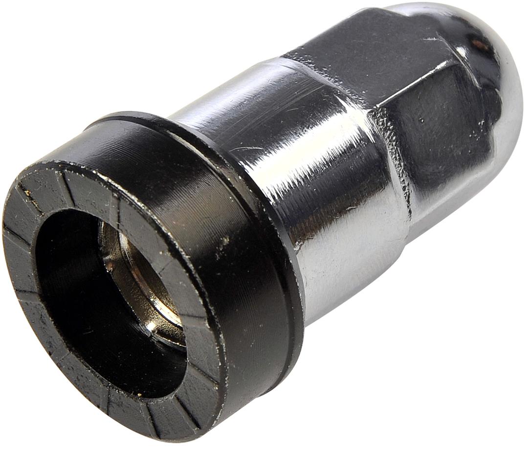 Lug Nut OE Replacement; 2.041 Inch Overall Length; 21 Millimeter Hex Size; 51.83 Millimeter Length; Bagged; Chrome; Closed End; Direct Replacement; Flange Seat; M14 Thread; M14-1.50 Thread Size; Mag Nut; Right Hand Thread; Single; Steel