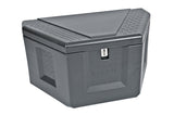 Tool Box Triangle Trailer; Single Lid; Diamond Tread; Black; Plastic; 36 Inch (Back)/18.25 Inch (Front) Width x 18.75 Inch Length x 18 Inch Height; 6 Cubic Foot Capacity