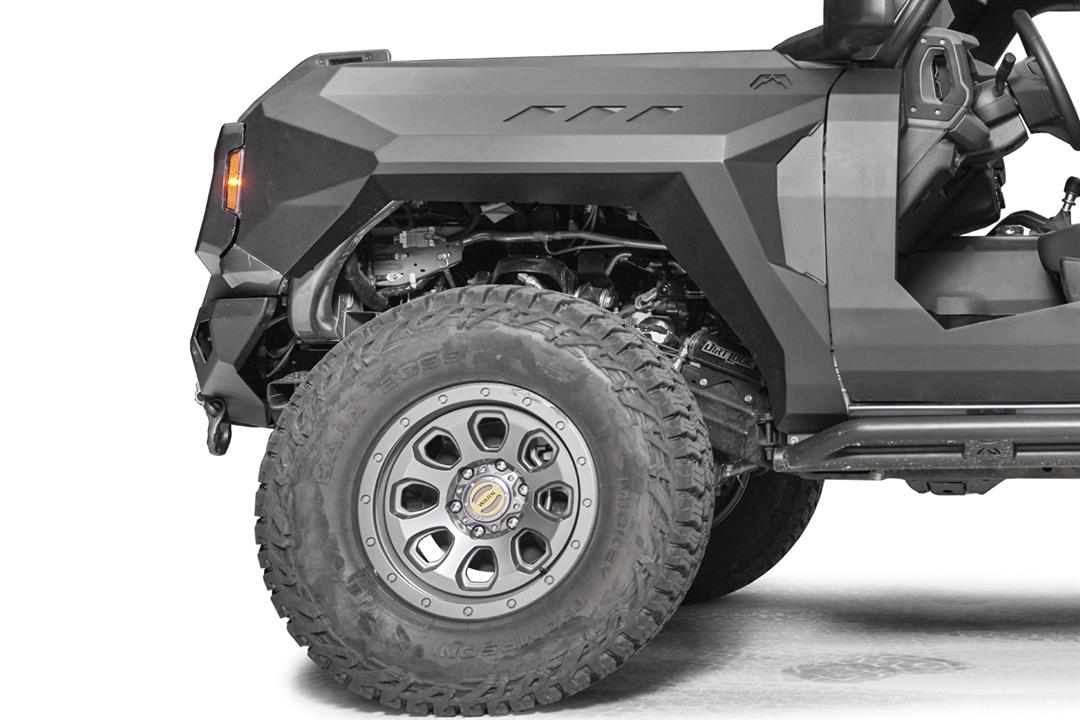 Fender Powder Coated; Matte Black; Steel; Set Of 2; With Front Fender Vents; For 35 Inch Tire