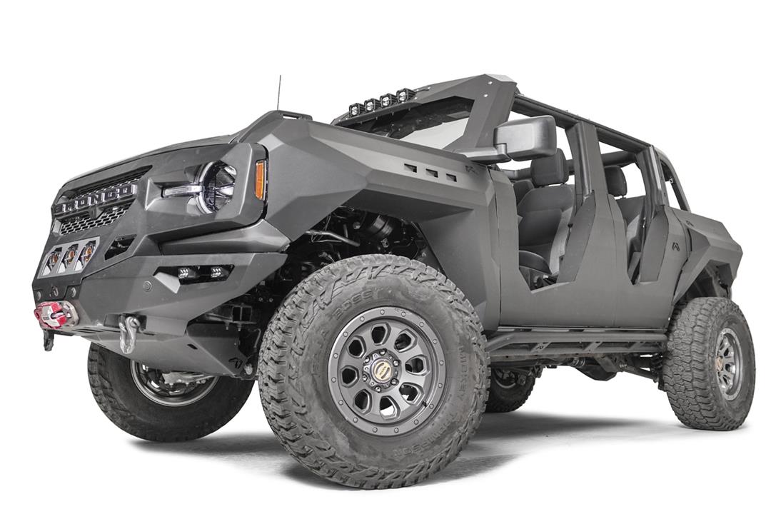Fender Powder Coated; Matte Black; Steel; Set Of 2; With Front Fender Vents; For 35 Inch Tire