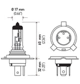 Headlight Bulb H4; Halogen Bulb; 60/ 55 Watt; 12 Volt; White Beam Color; 3200K Light Color Temperature; Single; Off-Road Use Only